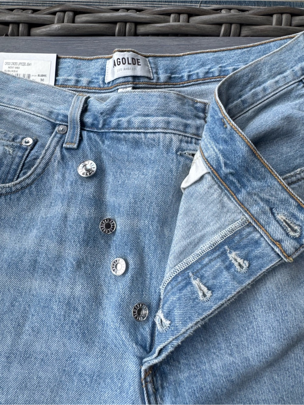Agolde Criss Cross Upsized Jean - NWT - Picture 4 of 10